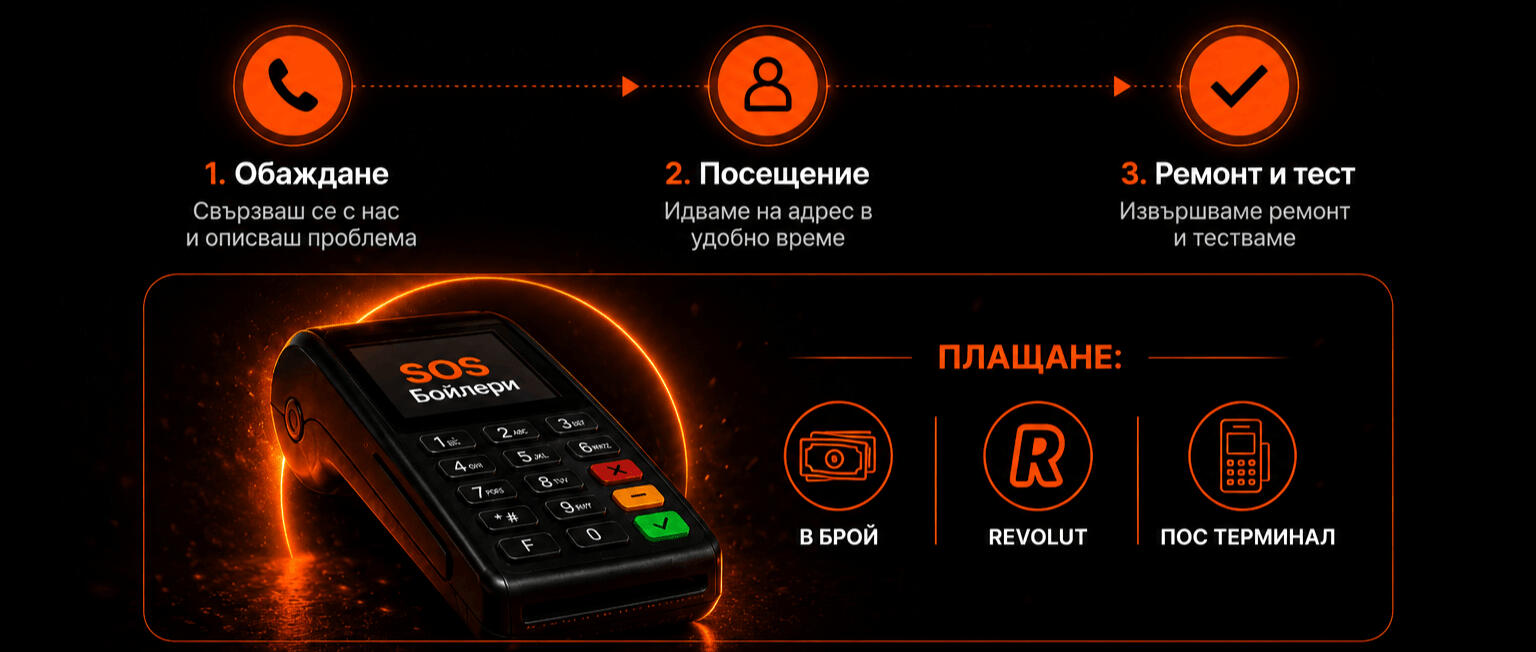 SOS Бойлери Експресен Сервиз за София и региона Реакция до 60 минути в София и региона. Гаранция за ремонта. Ремонт на всички марки бойлери.